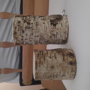 Wood Bark LED Candles